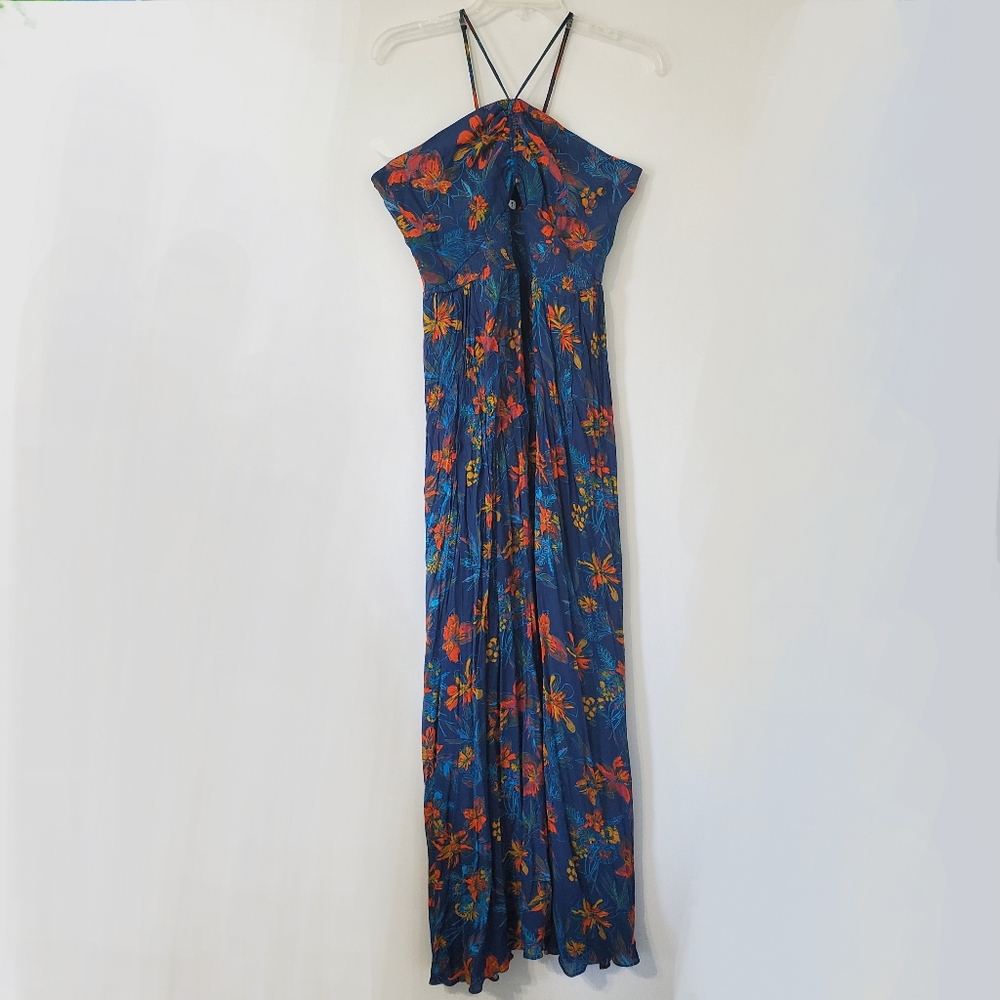 Intimately Free People One Step Ahead Dress Posiden Combo Blue Orange Womens XL